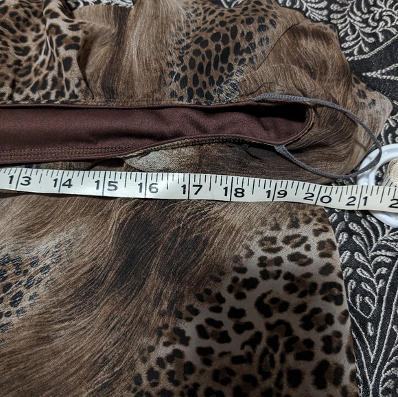 PLUS SIZE 2X waterfall layered dress animal print - Picture 3 of 8